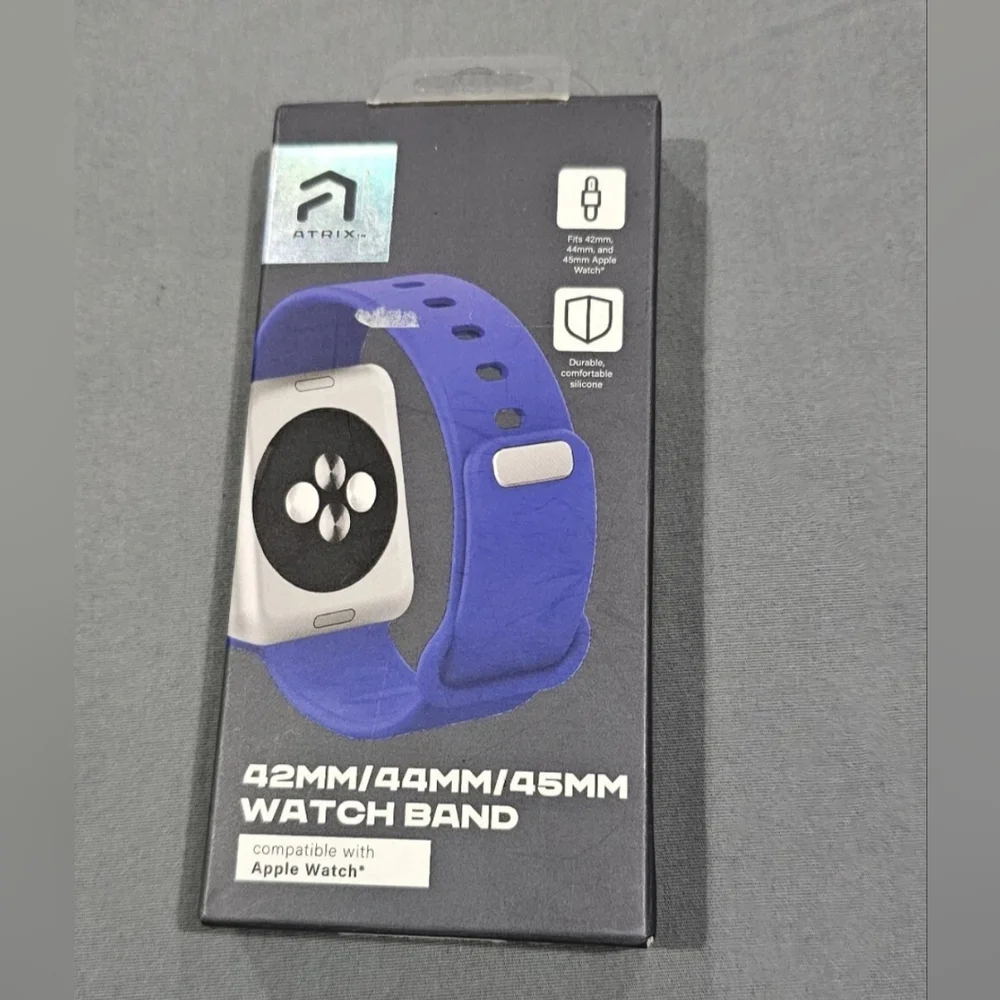 NEW❗️Atrix 42/44/45mm Watch Band - Compatible With Apple Watch Blue Silicone